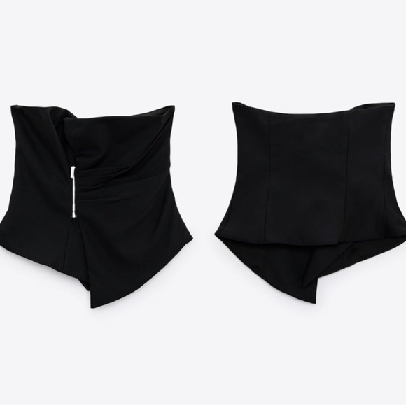 Zara black asymmetrical top - Picture 2 of 3